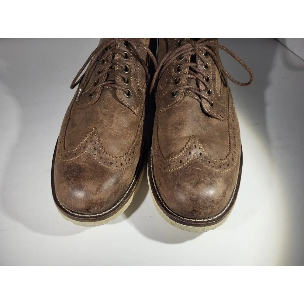 G.H. Bass & Co. Brown Wingtip Brogue Lace-Up Oxfords